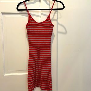 Brandy Melville red stripped mini dress